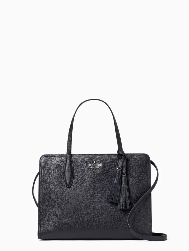 Women's black rowe medium top zip satchel Kate Spade New York