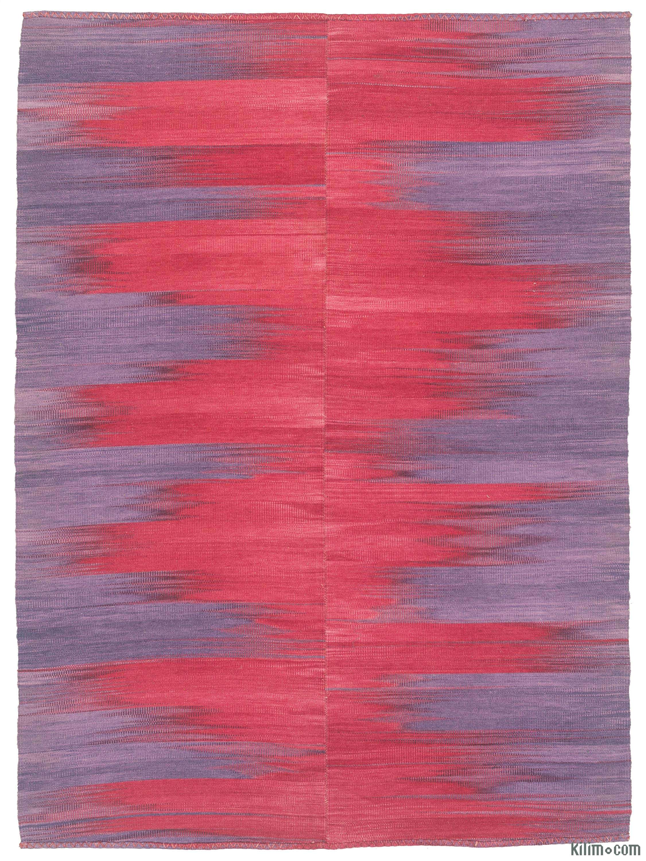 K0010505 Purple, Red Neo Caspian Kilim Rug 6' 9" x 9' 3" (81 in. x