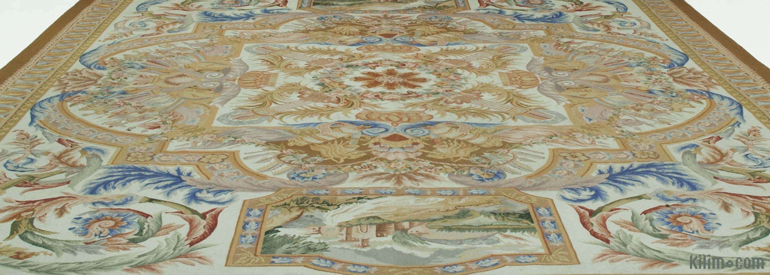 K0010688 Aubusson Rug 10' x 14' 4" (120 in. x 172 in.)