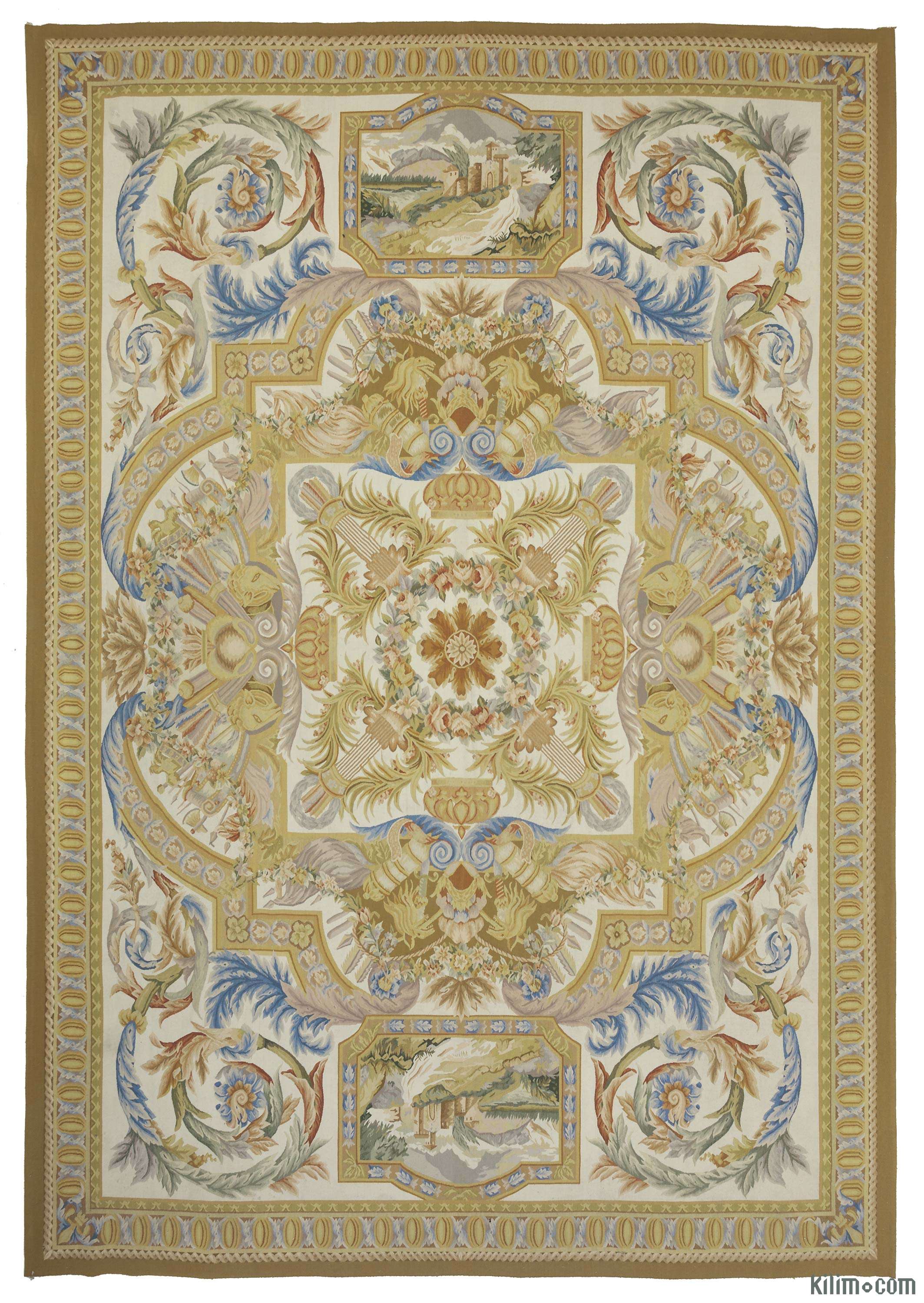 K0010688 Aubusson Rug 10' x 14' 4" (120 in. x 172 in.)