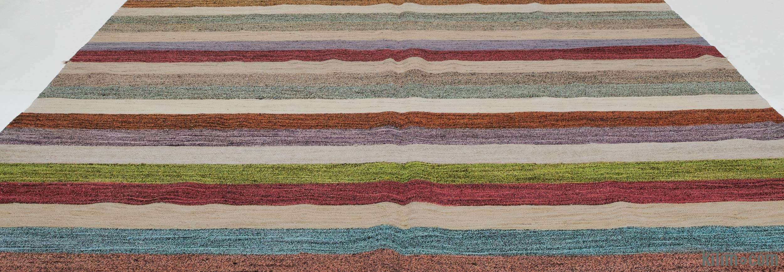 K0010703 Multicolor Old Yarn Kilim Rug