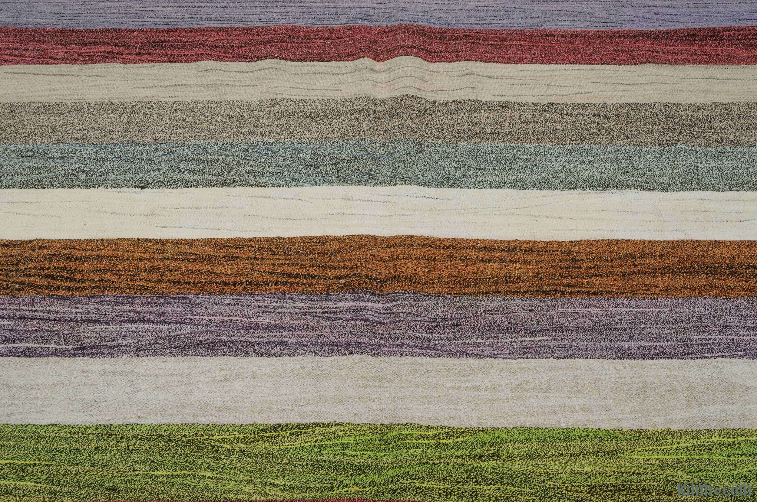 K0010703 Multicolor Old Yarn Kilim Rug