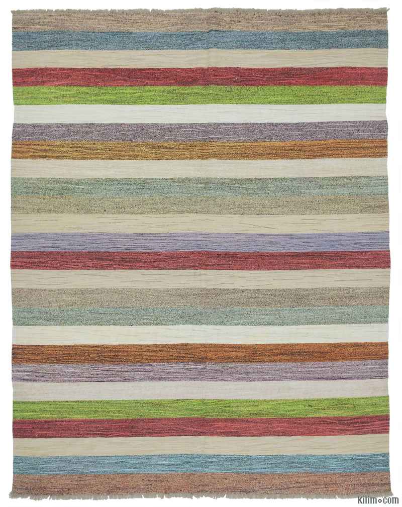 K0010703 Multicolor Old Yarn Kilim Rug