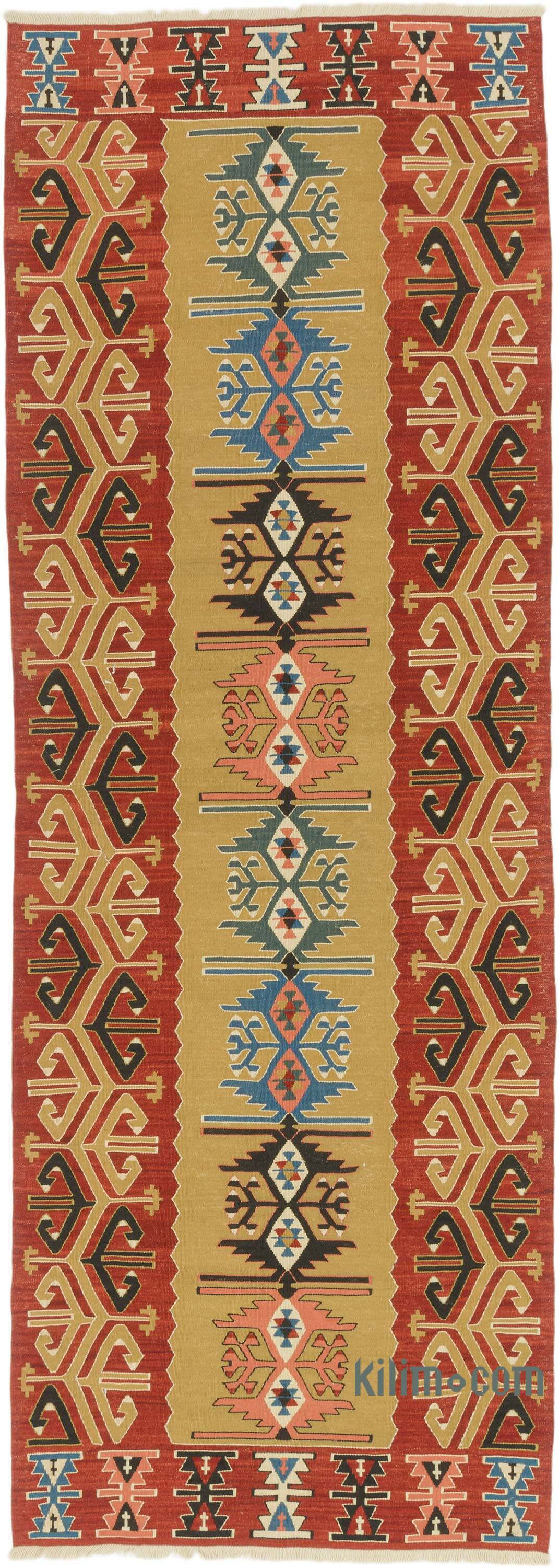 K0028166 Multicolor New Turkish Kilim Rug 3' 1" x 8' 9" (37 in. x 105