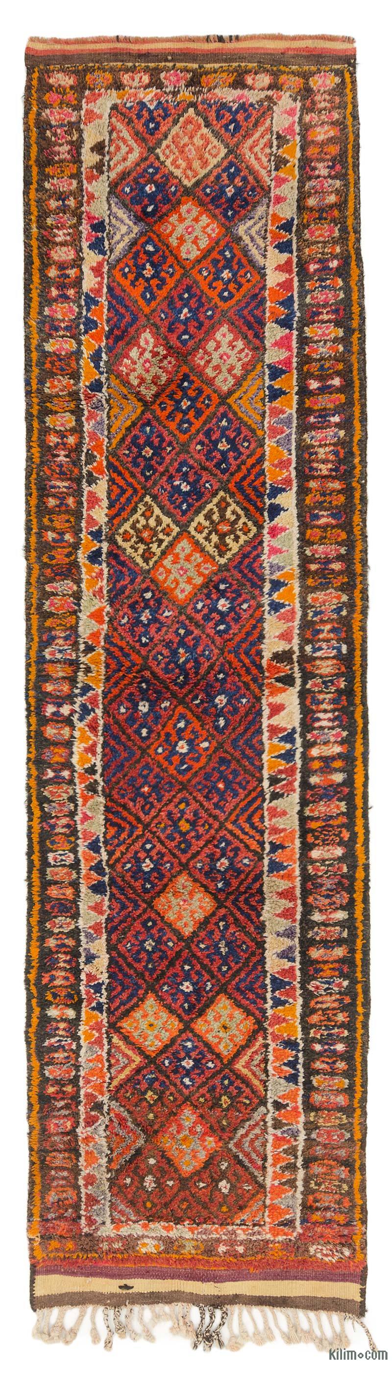 K0033588 Vintage Turkish Runner Rug 2' 11" x 10' 11" (35" x 131")
