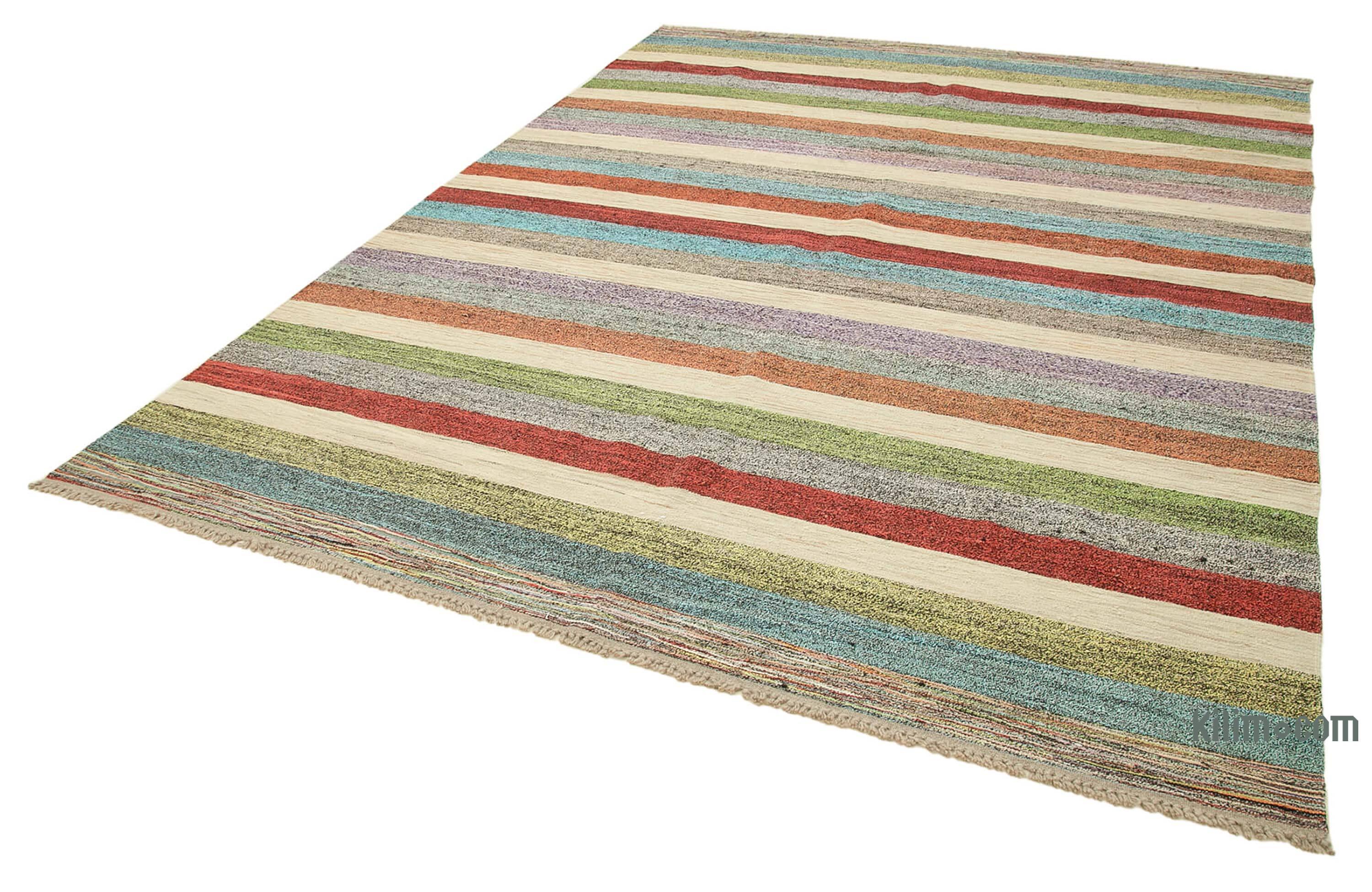 K0039664 New Contemporary Handwoven Kilim Rug 8' x 10' 6" (96" x 126