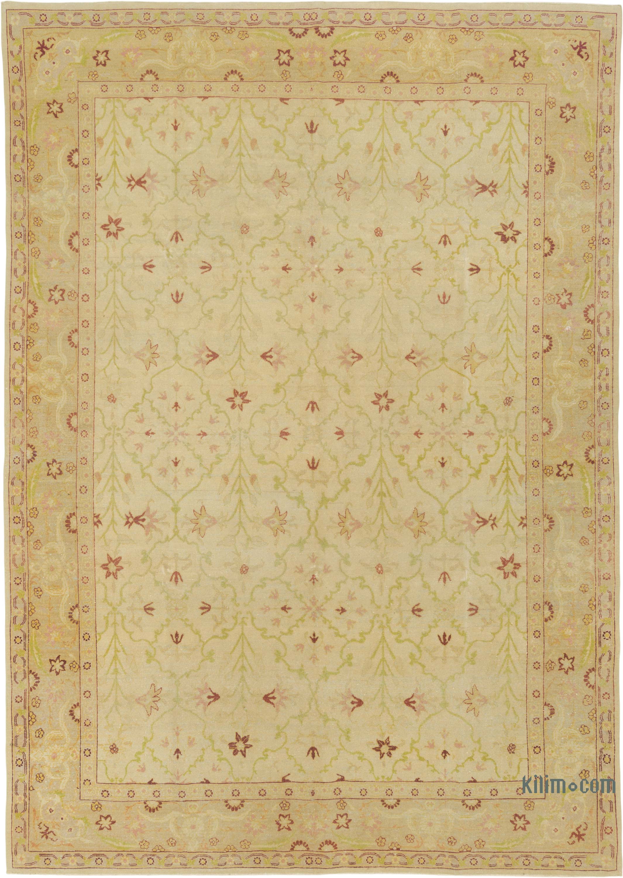 K0040693 New Hand Knotted Wool Oushak Rug 7' 8" x 10' 10" (92 in. x