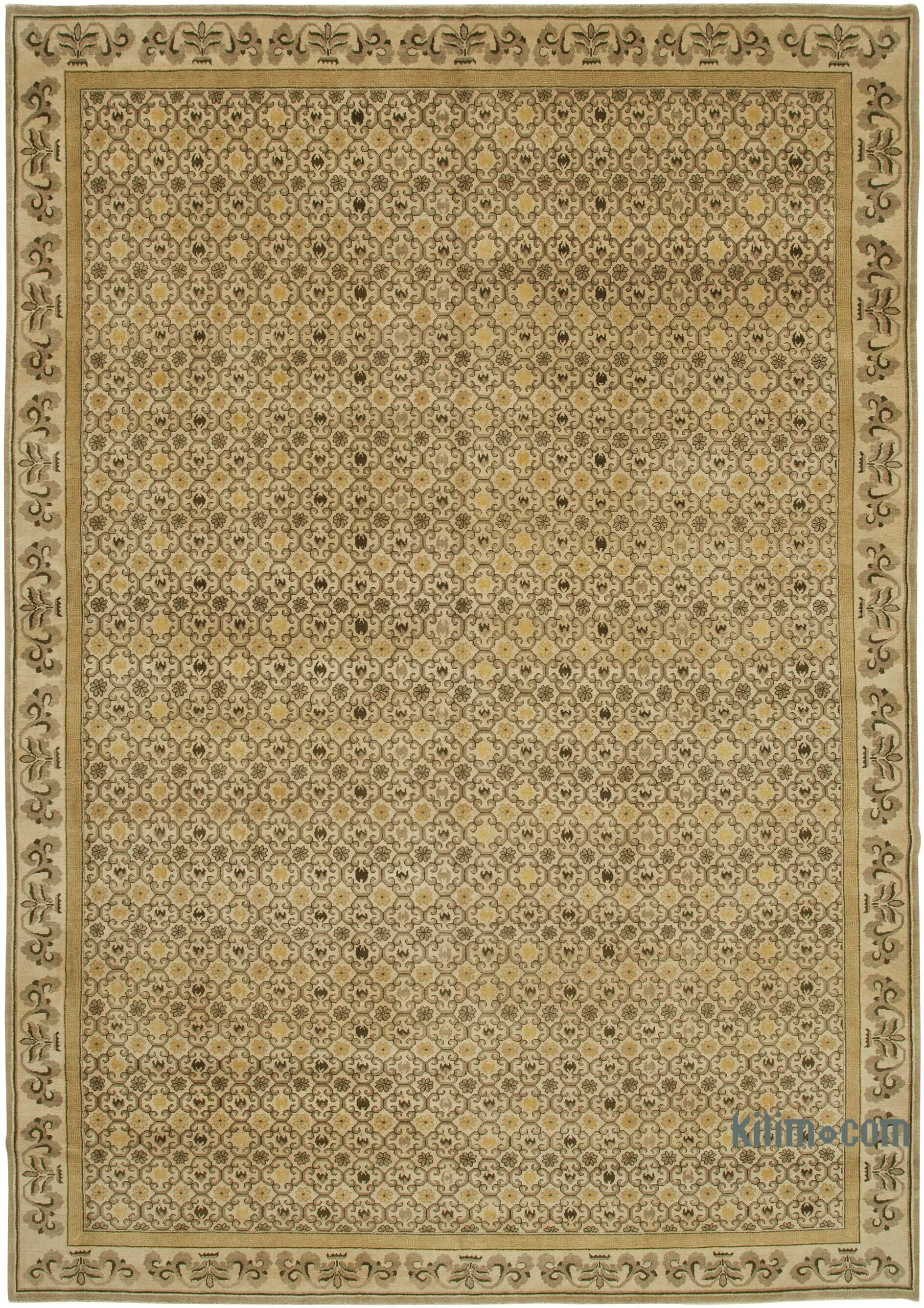 K0040698 New Hand Knotted Wool Oushak Rug 9' 11" x 14' 2" (119 in. x