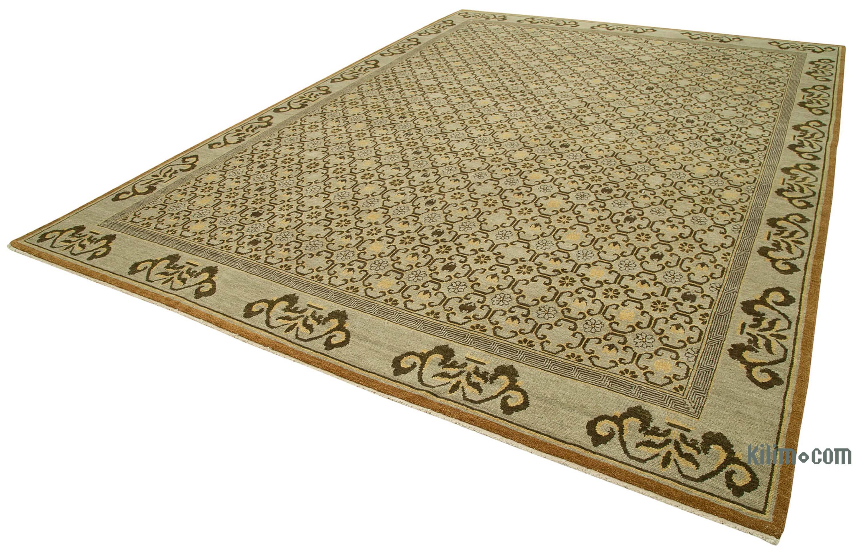 K0040706 New Hand Knotted Wool Oushak Rug 10' x 13' 10" (120 in. x