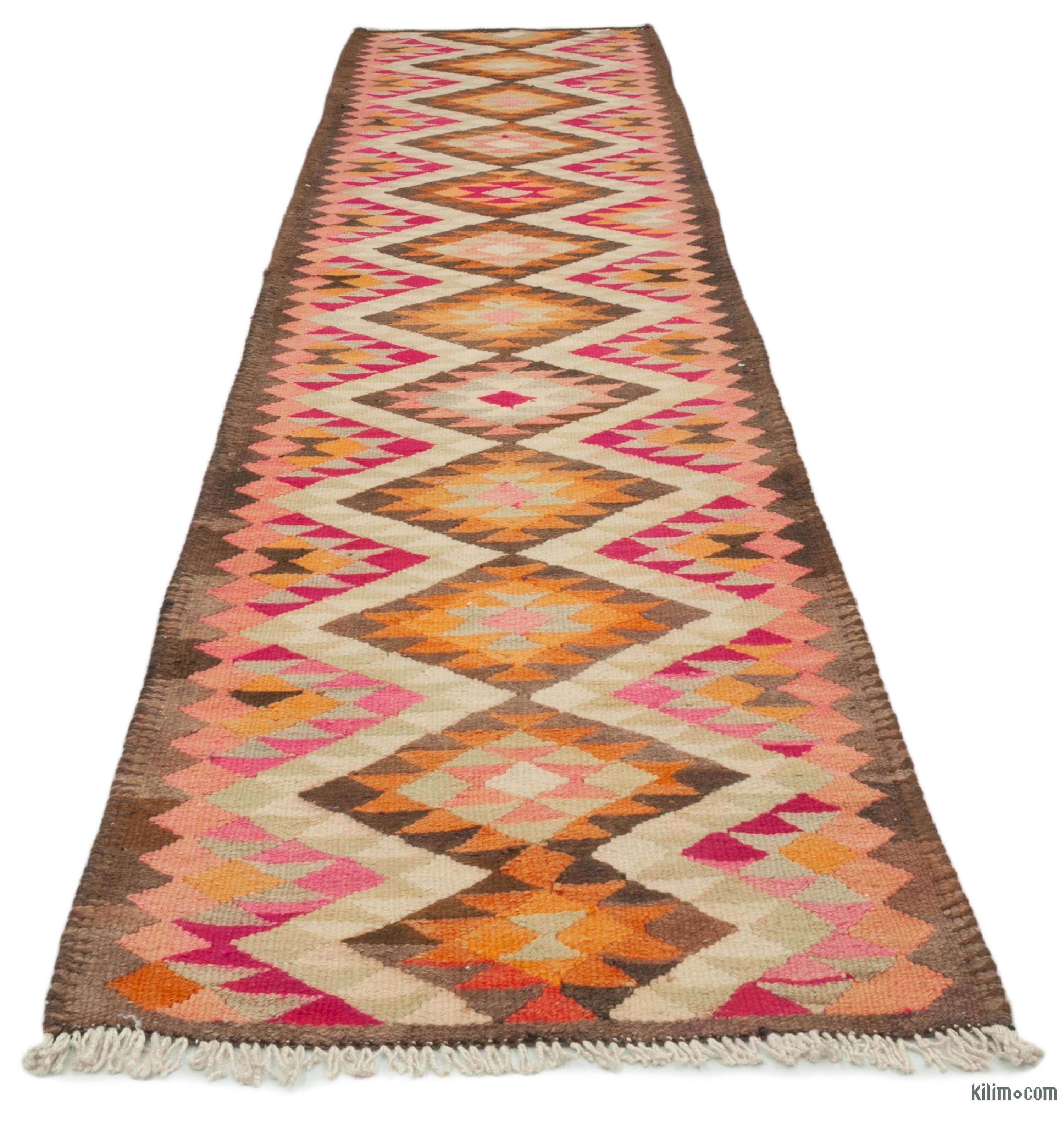 K0043653 Vintage Turkish Kilim Runner 2' 9" x 11' 7" (33 in. x 139 in.)
