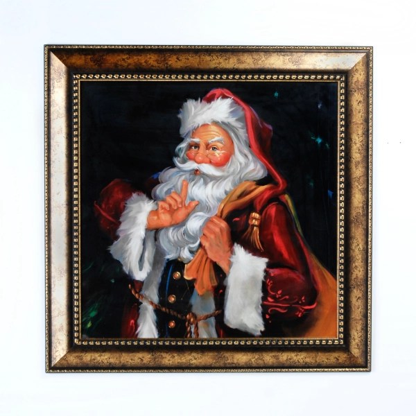 SHHH Santa Framed Print, 27x27 Kirklands Home