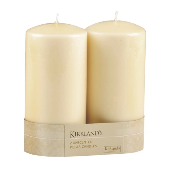 Ivory Pillar Candle, 2pk Kirklands Home
