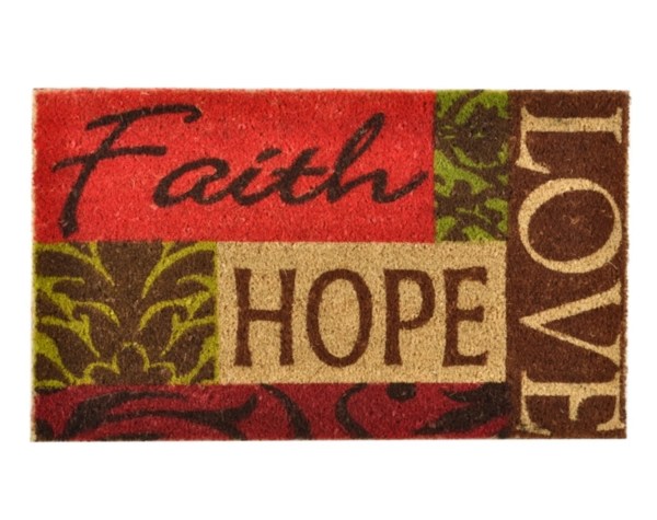 Faith, Hope, & Love Doormat Kirklands Home
