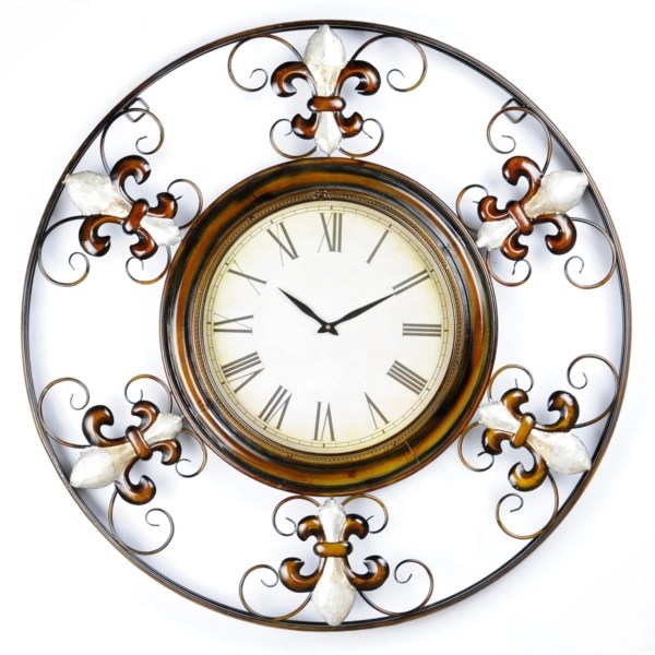Oversized Fleur De Lis Wall Clock Wall Design Ideas