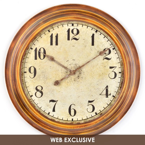 Gold Metal Clock Kirklands Home