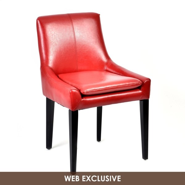 Red Leather Chase Chair Kirklands Home