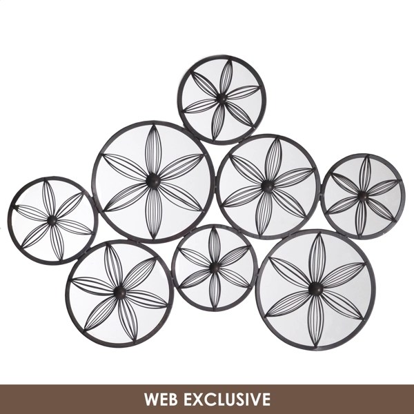 Mirrored Metal Floral Plaque Kirklands Home