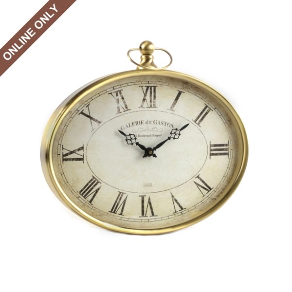 Gold Metal Gallerie Gaston Pocket Watch Clock Kirklands Home