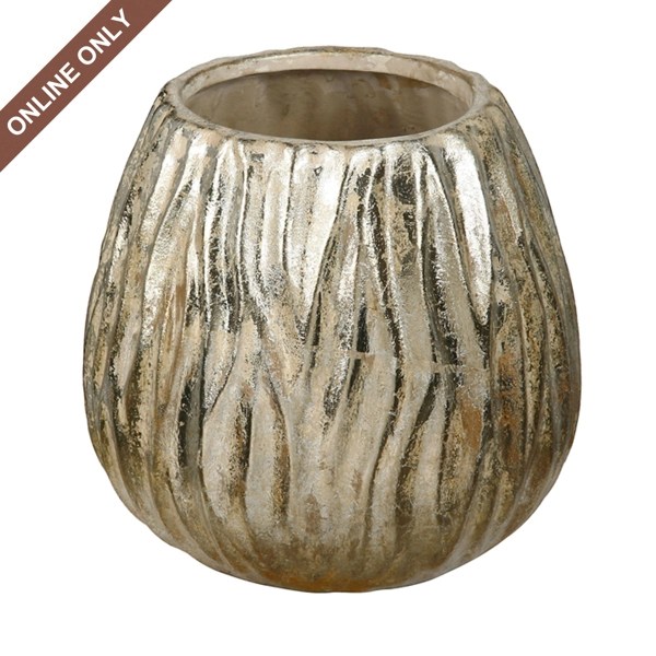 Glazed Champagne Ceramic Vase, 7in. Kirklands Home