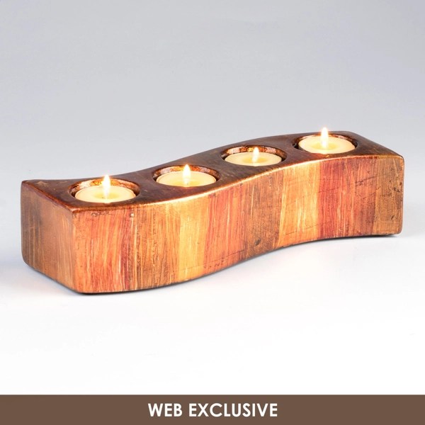 Ceramic Red Foil Candle Holder Kirklands Home