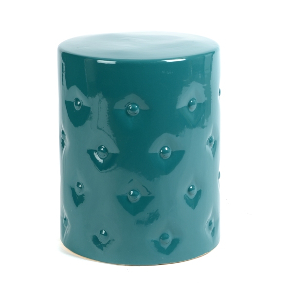 Turquoise Ceramic Stool Kirklands Home