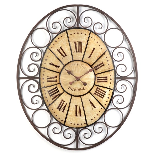 Claire Oval Metal Clock Kirklands Home