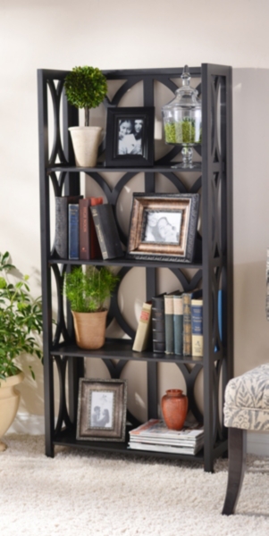 Black Geo 4Shelf Bookcase Kirklands Home