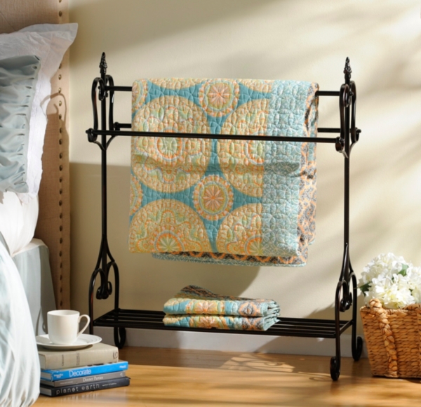 Black Metal Quilt Rack Kirklands Home