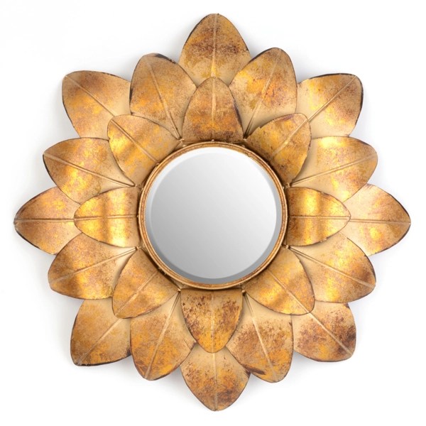 Gold Floral Wall Mirror, 24x24 Kirklands Home
