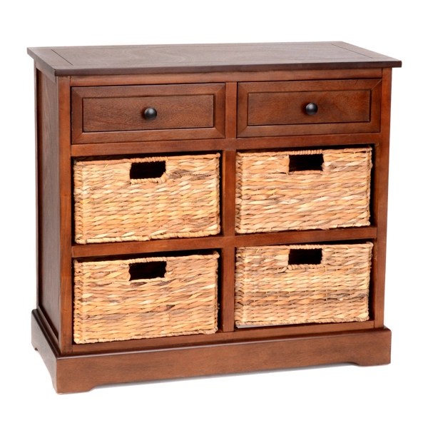 Brown 6Drawer Storage Chest with Baskets Kirklands Home