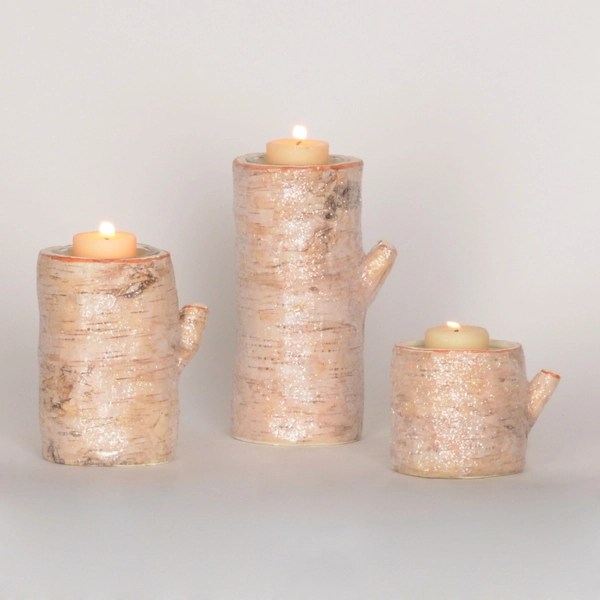 Birch Tealight Candle Holder, Set of 3 Kirklands Home