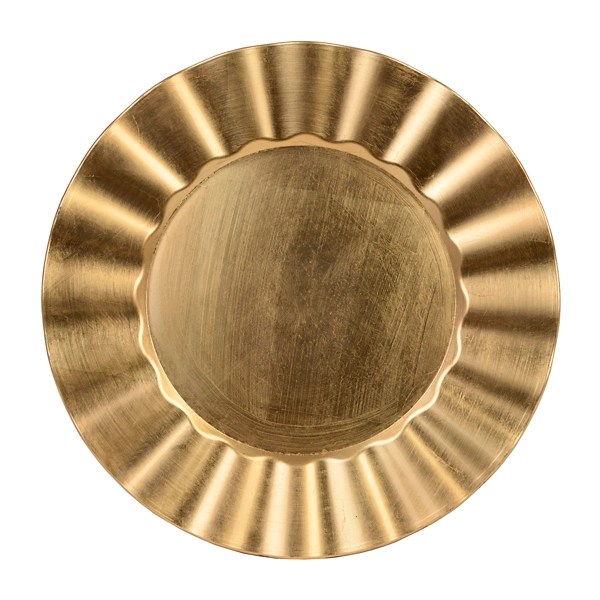 Ruffled Gold Charger Plate Kirklands Home
