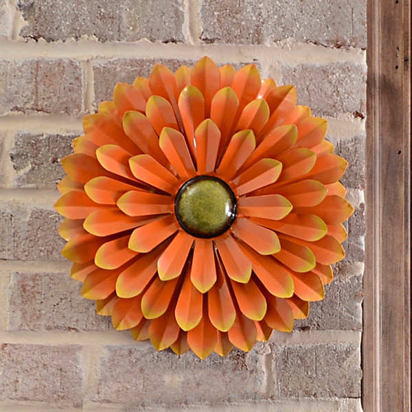 Orange Metal Flower Wall Plaque Kirklands Home