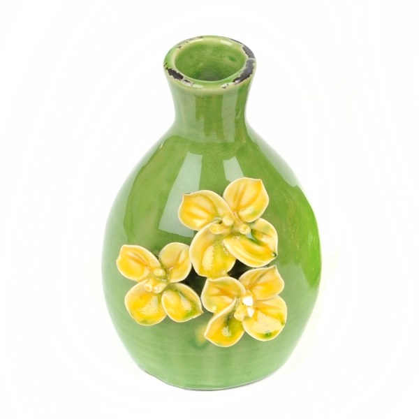 Ceramic Yellow Flowers Vase Kirklands Home