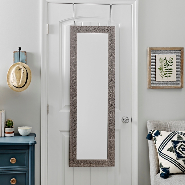 Silver Metallic Blocks OvertheDoor Mirror Kirklands Home