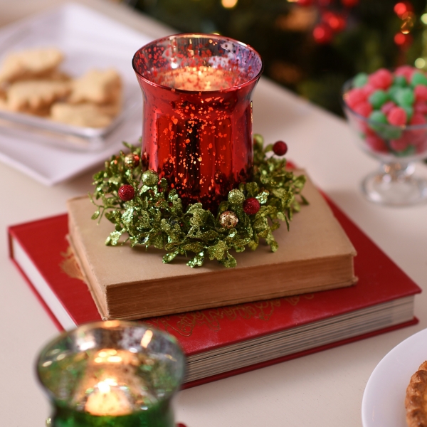 Red Mercury Glass Candle Holder Kirklands Home