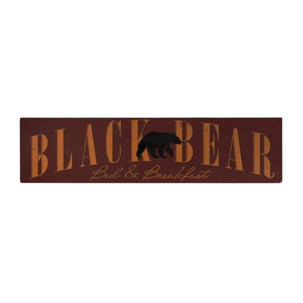 Black Bear Lodge Wooden Sign Kirklands Home