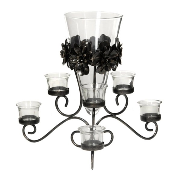 Brushed Metal Flowers Candle Centerpiece Kirklands Home