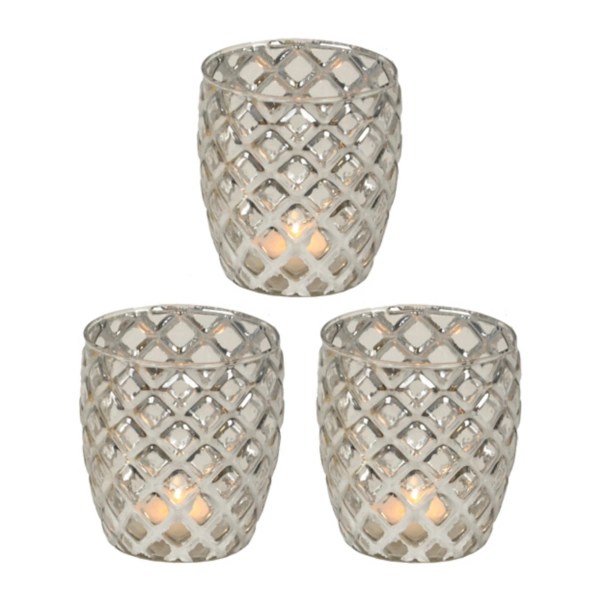 Metallic Silver Votive Candle Holder, Set of 3 Kirklands Home