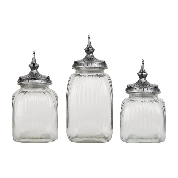 Pewter Spindle Kitchen Canisters, Set of 3 Kirklands Home