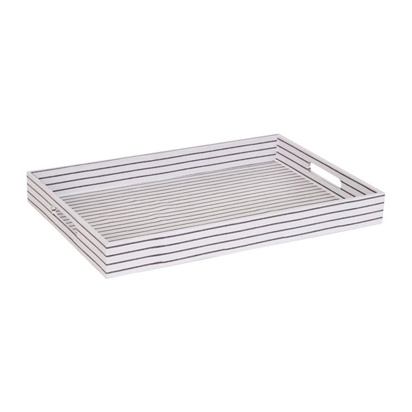 Black Pinstripe Serving Tray Kirklands Home