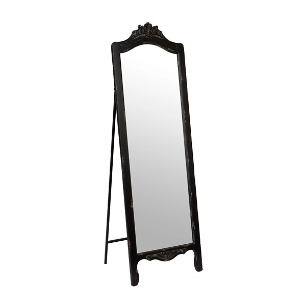 Ornate Distressed Black Cheval Mirror Kirklands Home