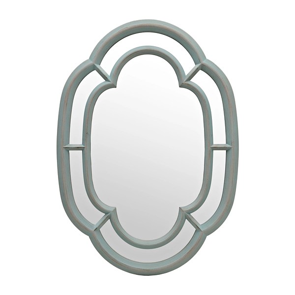 Antique Blue Oval Inlay Mirror Kirklands Home