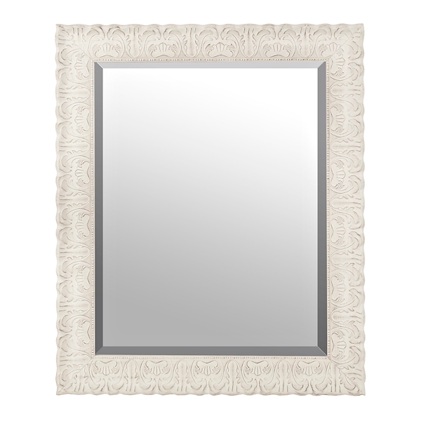 Ornate Distressed Cream Mirror, 29x35 Kirklands Home