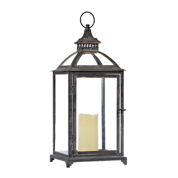 Dark Gray Lantern with LED Candle Kirklands Home