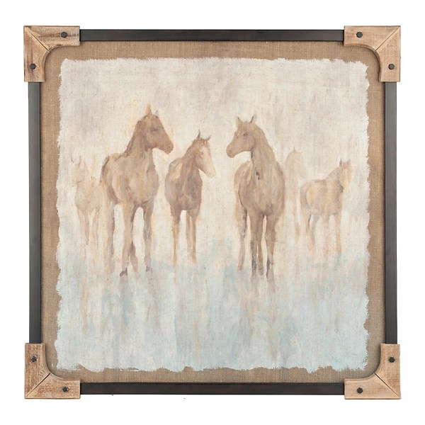 Wood Corner Horse Framed Art Print Kirklands Home