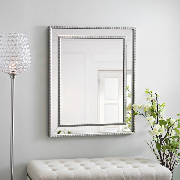 Small Silver Luxe Mirror, 29.5x35.5 in. Kirklands Home