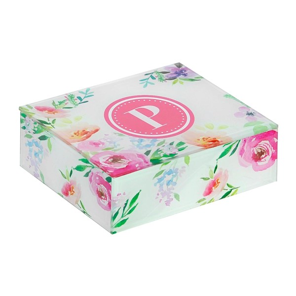 Floral Monogram P Jewelry Box Kirklands Home