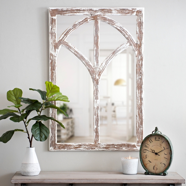 Distressed Arch Wooden Wall Mirror Kirklands Home