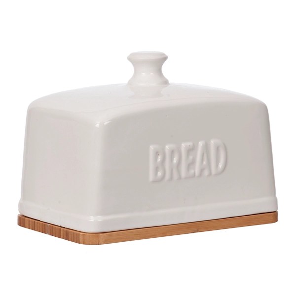 White Ceramic Bread Box Kirklands Home